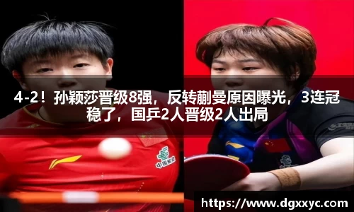 4-2！孙颖莎晋级8强，反转蒯曼原因曝光，3连冠稳了，国乒2人晋级2人出局